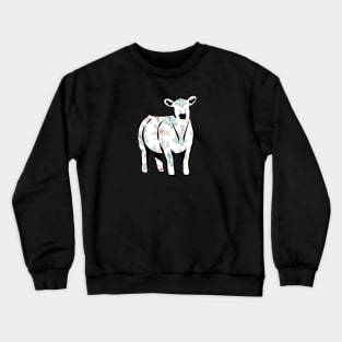 Watercolor Cactus Cow Silhouette  - NOT FOR RESALE WITHOUT PERMISSION Crewneck Sweatshirt